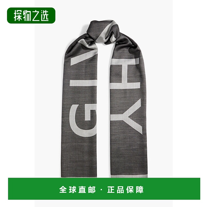 香港直邮Givenchy 纪梵希 女士 真丝羊毛混纺提花围巾 GW7020J534