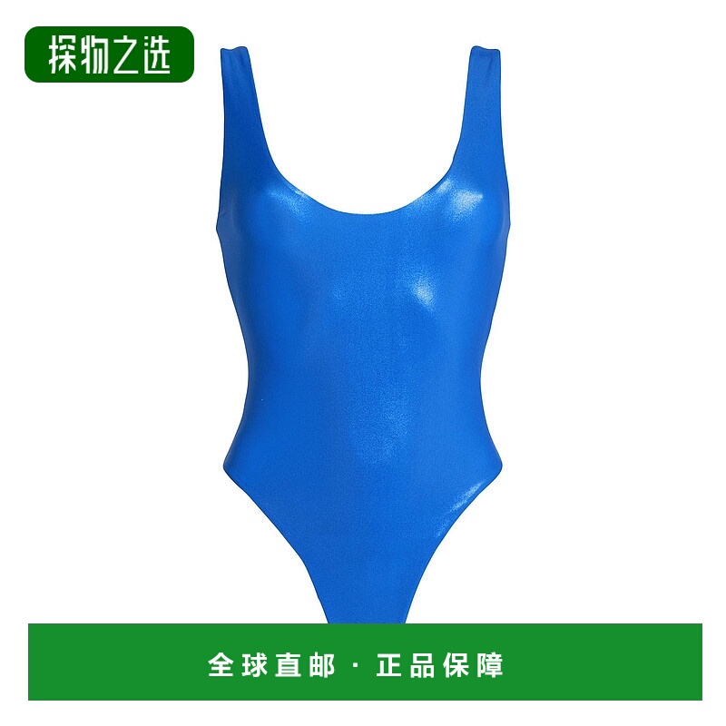 1h可退 香港直邮Saint Laurent 圣罗兰 女士 连体衣 blue蓝色 舒