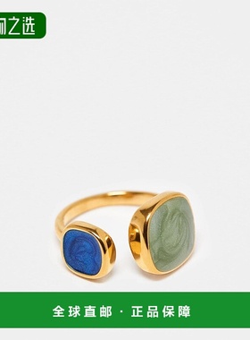 香港直邮ASOS 女士 around 设计不锈钢裹式人造半珍贵晶石镶嵌色(