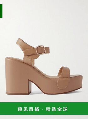 1h可退 香港直邮Gabriela Hearst 女士 Iris 皮质防水台凉鞋 2248