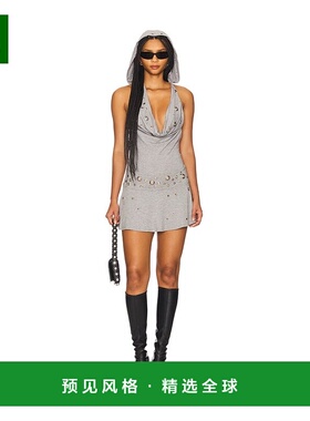 1h可退 香港直邮jaded london 女士 灰色网眼连帽连衣裙 JWD4789