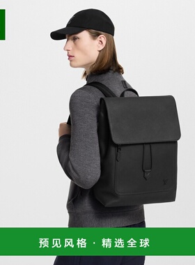 欧洲直邮LV路易威登 Fastline系列男士黑色小牛皮磁扣翻盖双肩包