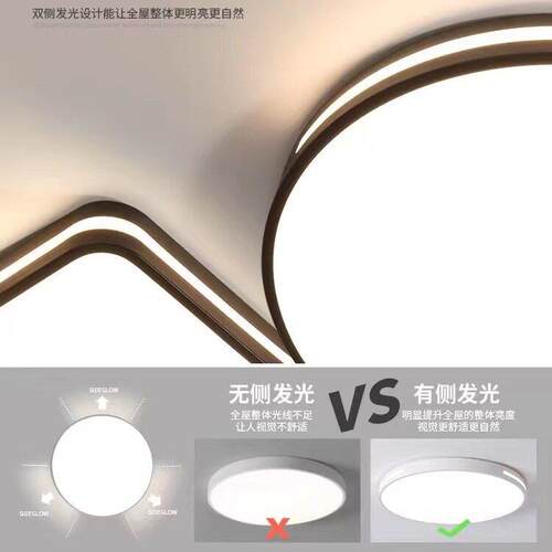 厅室灯2023年卧主卧房间ZFX客书房灯主具现简约led吸顶灯智能控制