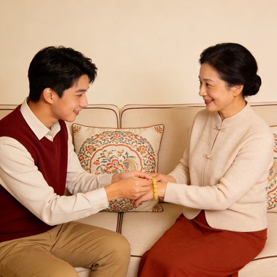 天然新疆和田玉手串一物一证送礼