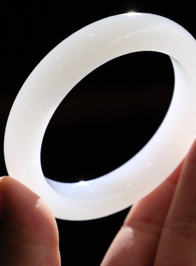 新疆和田玉白玉手镯羊脂白玉镯子