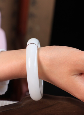 纯天然新疆羊脂玉手镯