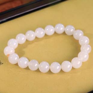 安道子和田玉串珠手链玉质温润节节高升手串男女同款精选礼物手饰