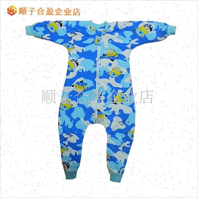 新生婴幼儿童手工棉o花分腿睡袋春秋季防踢被大童连体爬衣冬季加.