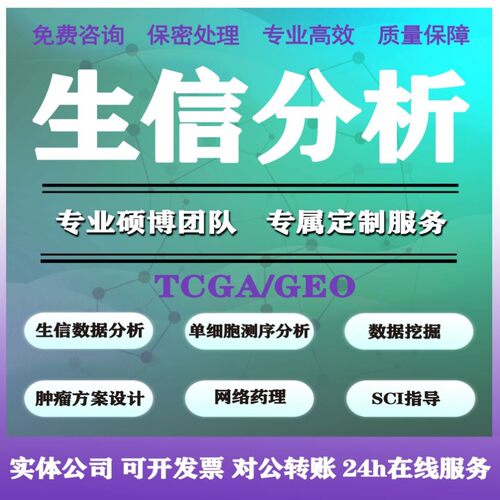 生信分析tcga数据挖掘单细胞测序sci空间转录组网络药理微生物go