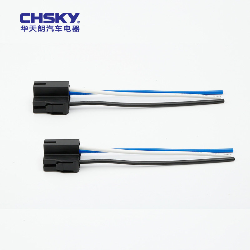 厂家直供汽车摩托车H4灯泡灯座卤素H4灯泡插座插头