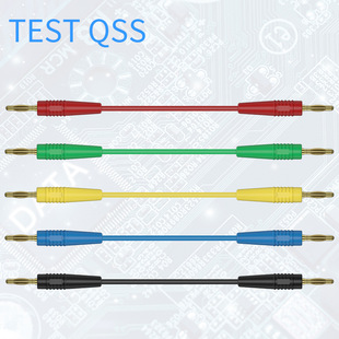 工厂供应优质铜镀金2mm香蕉头测试导线耐高温电源测试线J70002