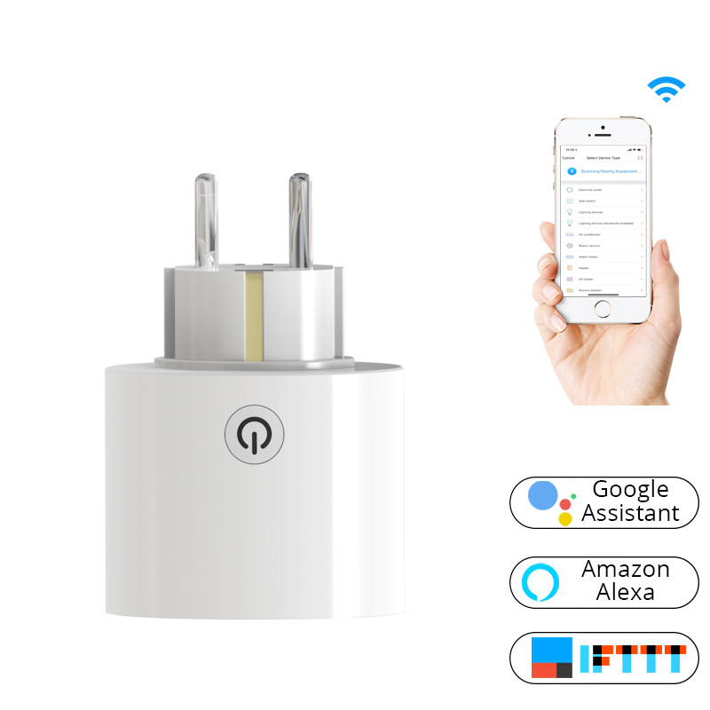 wifi智能家居插座计电量欧式插头APP远程定时遥控路由器