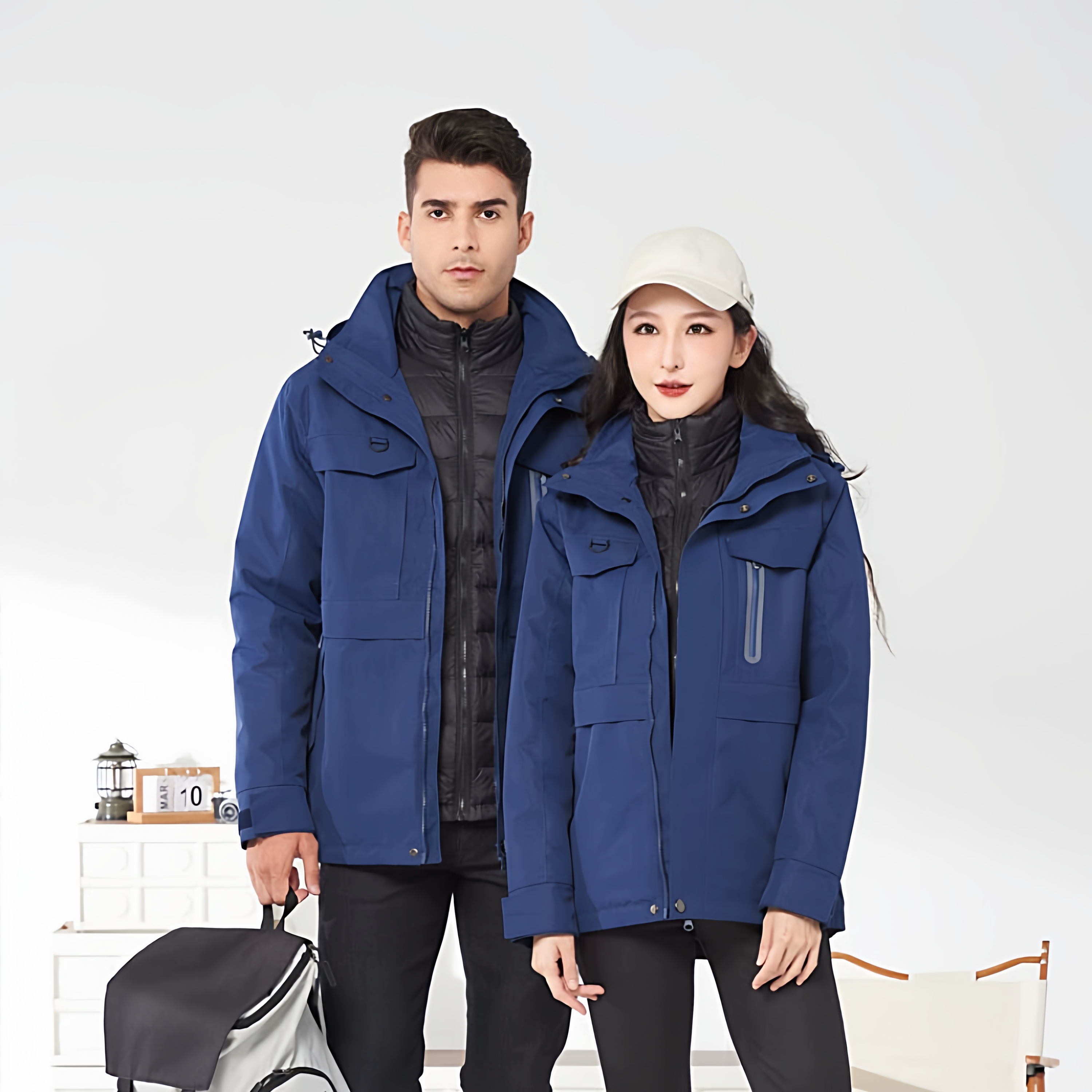 蓝途三合一可拆羽绒内胆冲锋衣