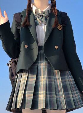 基础款JK制服西服套装校供感一粒扣小西装外套女学生短款校服班服