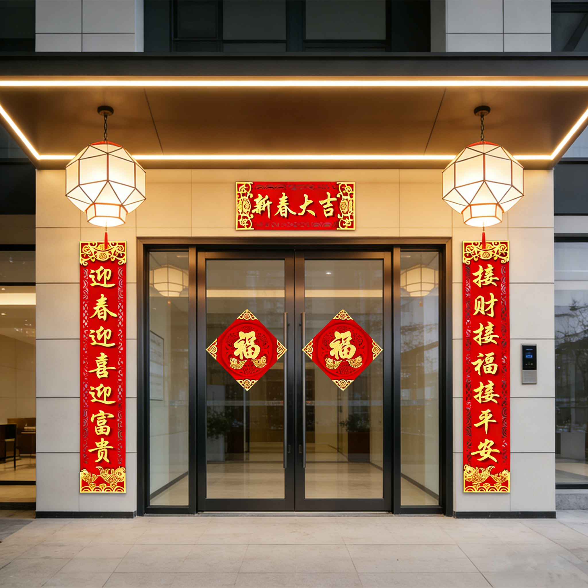 2026马年新款门联新年春节大门福字门贴对联过年高档立体植绒春联,节庆用品/礼品,对联,淘宝优惠券,粉丝福利购,淘宝优惠卷
