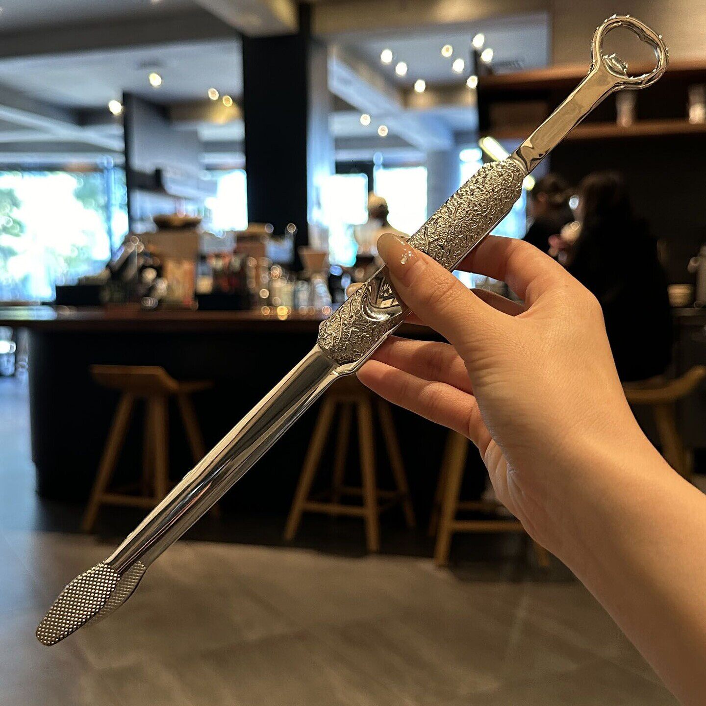 出德国原单~手工304不锈钢食品级夹子啤酒开瓶器烤肉夹烧烤长夹