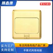 厂家现货地插铜质3口信息网络弹起式 三口落地面板