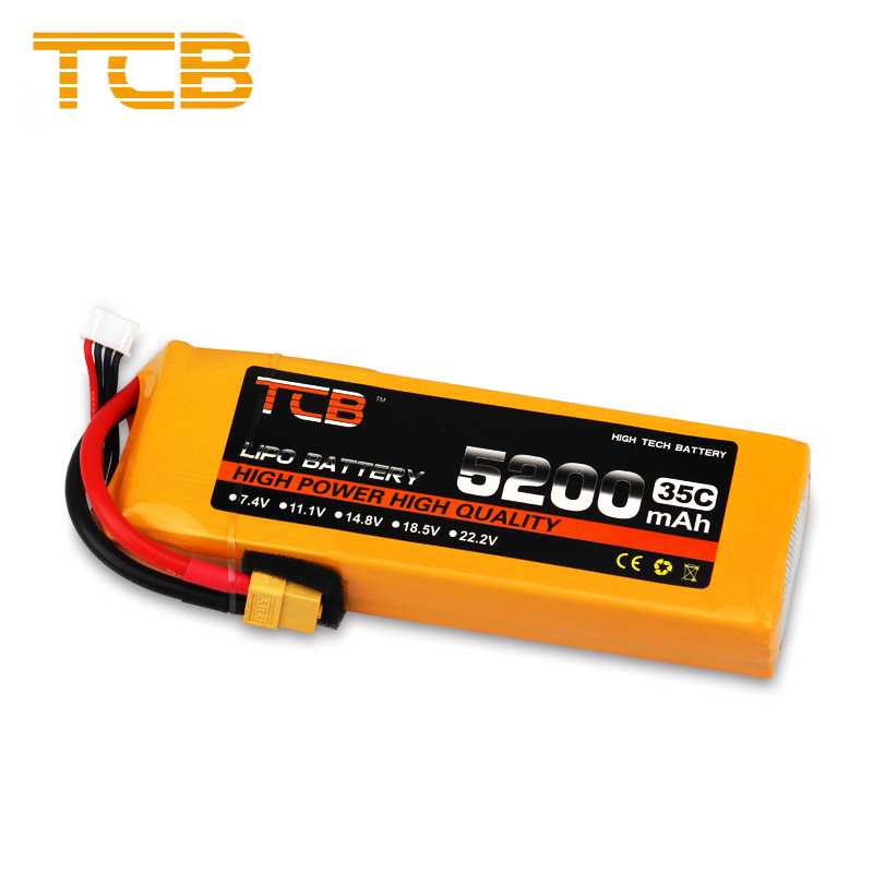 TCB5200mAh航模锂电池35c2S3s4s6s固定翼无人机遥控车船飞机玩具