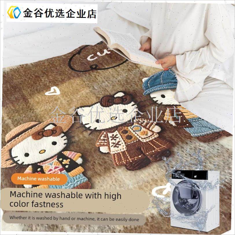 hellokiitty凯蒂猫午休毛毯法兰绒家居沙发毯学生空调毯子午睡盖/
