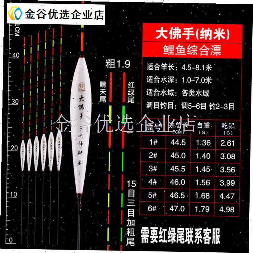 正品纳米浮漂佛手鱼漂套装高灵敏防风浪抗走水加U粗醒目鲤鱼鲫鱼\
