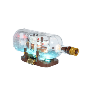 BrickBling 适用乐高21313瓶中船92177海盗船积木拼插灯饰灯光组