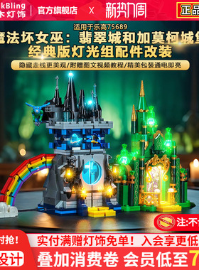 适用乐高灯光魔法坏女巫75689翡翠城和加莫柯城堡积木灯饰配件LED