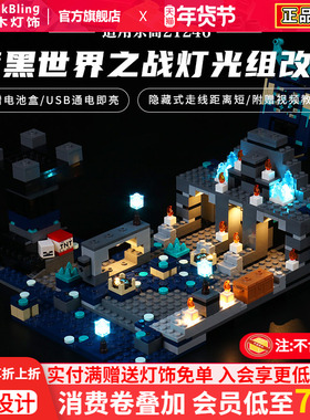 BrickBling适用乐高我的世界系列21246漆黑世界之战暗黑古城灯饰