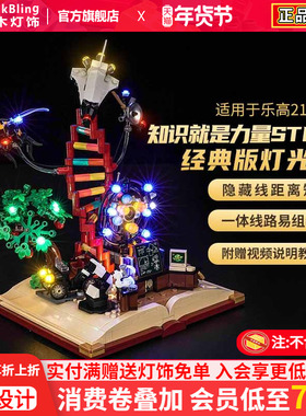适用于乐高灯光IDEAS系列21355知识就是力量STEM积木灯饰组件LED