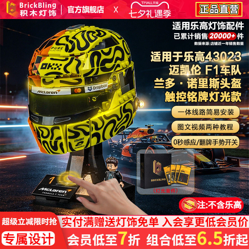 43023迈凯伦F1诺里斯头盔灯饰