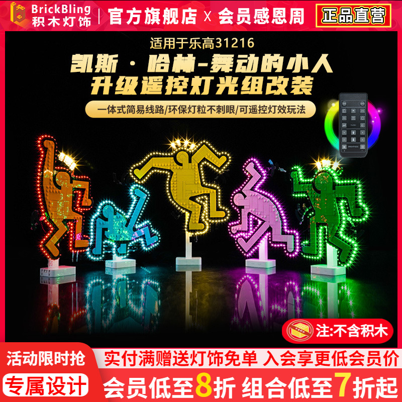 31216凯斯.哈林舞动的小人灯光组