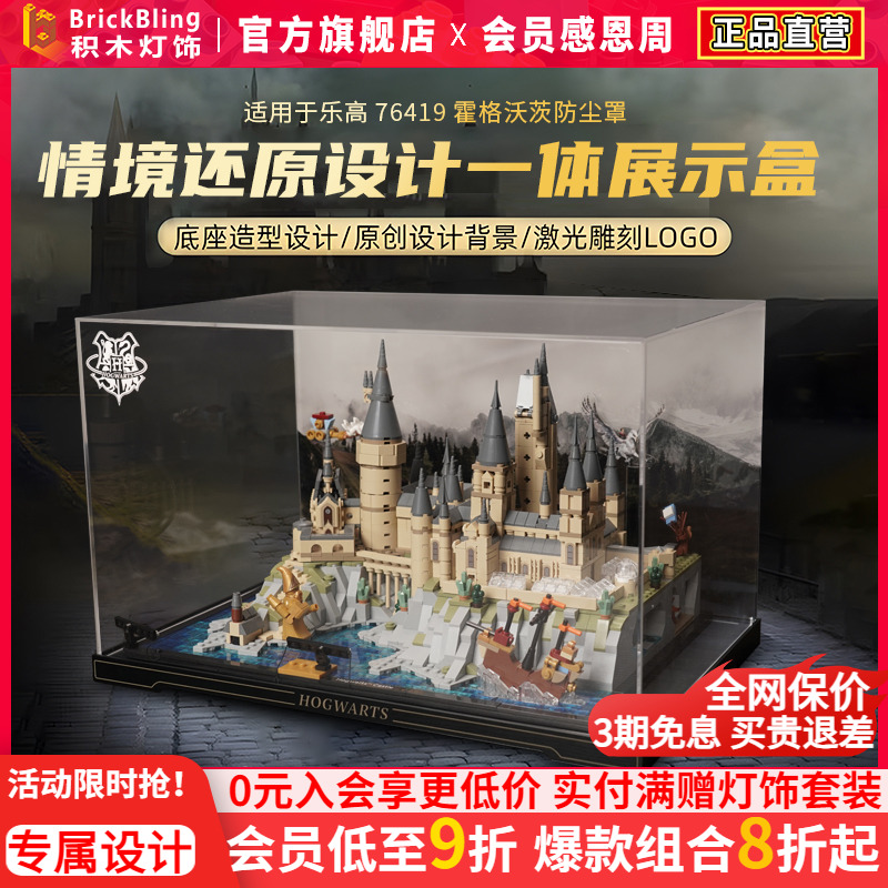 適用于樂高霍格沃茨城堡展示盒燈