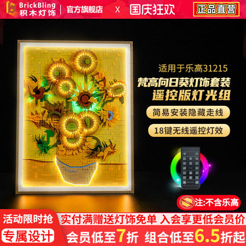 适用31215向日葵积木灯光组