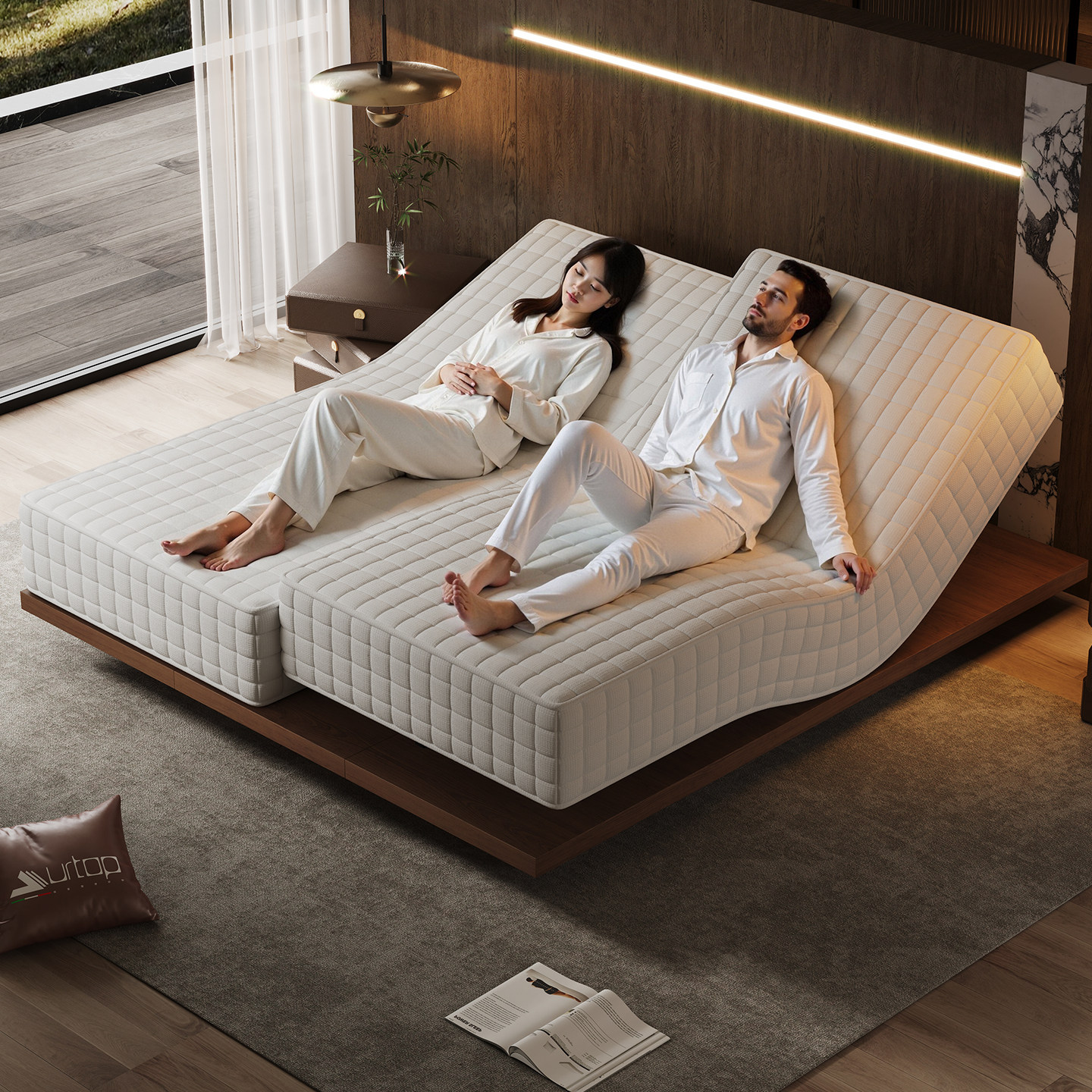 全自动智能电动床垫多功能零重力床垫夫妻互不打扰分体智能床垫