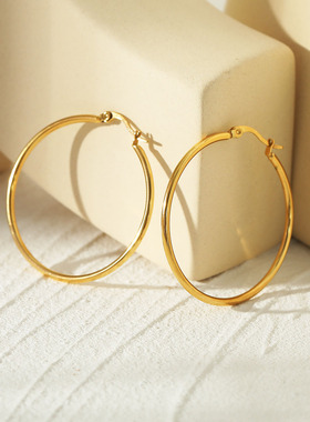 HACKNEY NINE英国伦敦轻奢欧美简约时尚耳环18K镀金气质现代几何