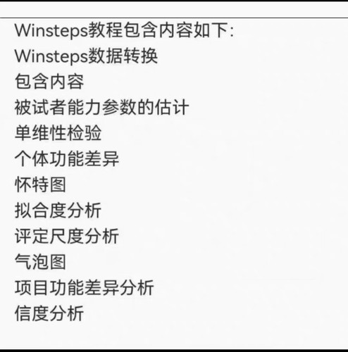 Rasch模型 winsteps3.72.3软件安装包持样本量上万 win可用