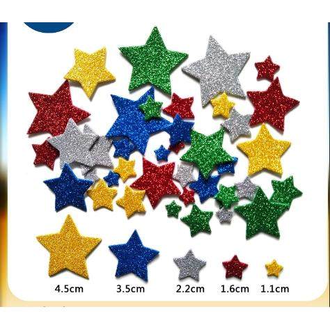 金闪闪亮粉星星儿童手工装饰布置