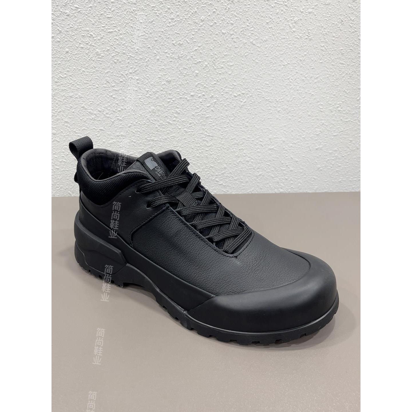 加绒男鞋北欧潮牌牛皮面户外工装机能鞋冬季新款时尚运动休闲鞋子