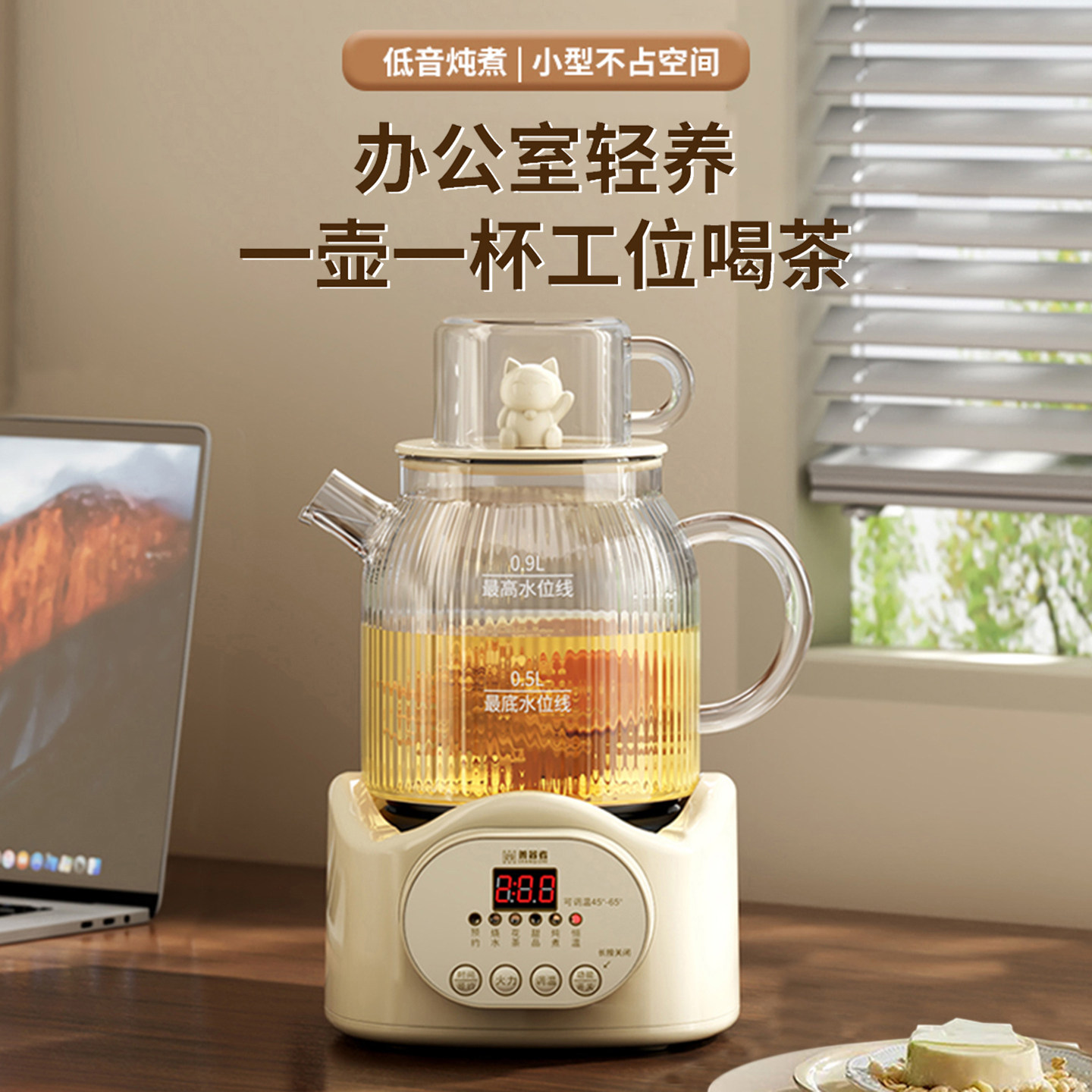新款养生壶办公室小型多功能迷你玻璃煮茶器全自动家用保温煮茶壶