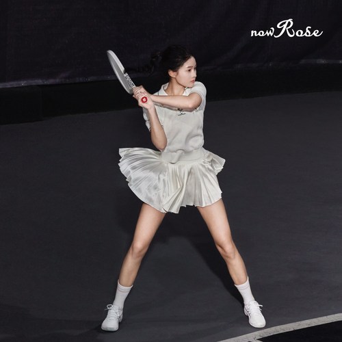 NowRose缎面运动网球短裙