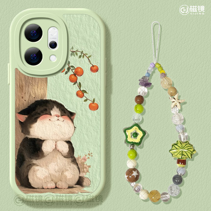 适用opporeno14手机壳女新款reno12pro+保护套13全包9pro硅胶8防摔reno7se小羊皮oppo软外壳6可爱猫咪5卡通10