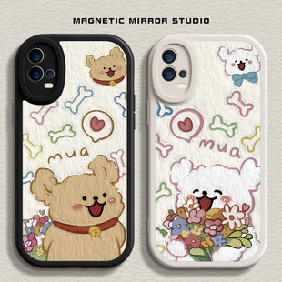 适用vivox100pro手机壳k11新款 opporeno11送花情侣iqoo12液态findx7硅胶一加ace卡通neo9软9男s18女x80保护套