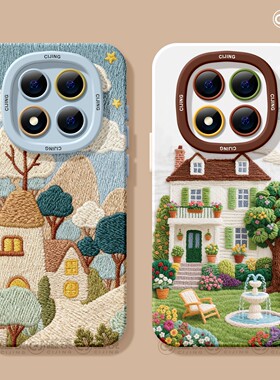 适用红米note15pro手机壳女新款note14保护套小米天使眼note13pro硅胶防摔10por+卡通小镇redmi创意12turbo软