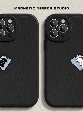 适用iPhone16promax手机壳苹果17新款12mini睡觉猫咪14pro液态8plus7p硅胶xr情侣xsmax软x男14plus女6e保护套