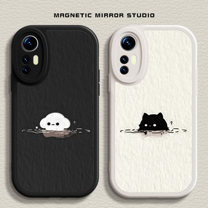 适用红米K70手机壳11ultra新款mix4狗狗冒泡10s液态civi3硅胶note13pro个性小米14软k60男12x女12spro至尊版9