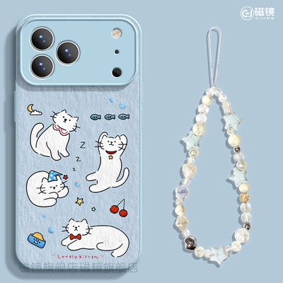 适用苹果18手机壳16新款iphone17pro保护套4女13mini全包air防摔xs硬7plus硅胶2磨砂玻璃15呆萌猫咪se卡通max
