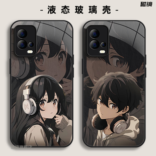 z9卡通s19硬80男60女18保护套 适用vivos20pro手机壳iqooneo9新款 x200s耳机情侣iqoo13玻璃X100Y300硅胶z7