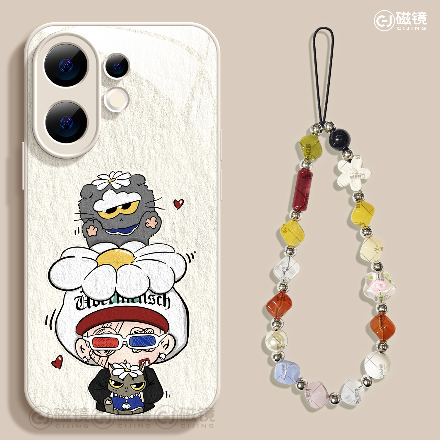 卡通,可爱钢化玻璃vivos30手机壳