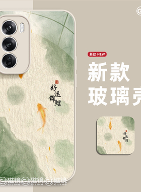 适用OPPOk12手机壳一1加13新款reno14pro好运锦鲤findx8玻璃真我硅胶GT7/6创意ACE5硬K10男A1女a57/a32保护套