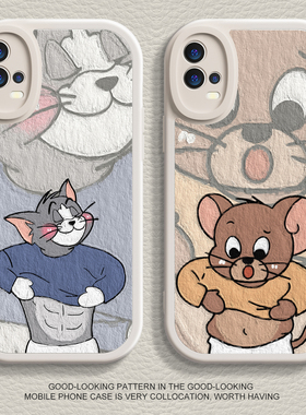 适用vivox100pro手机壳k11新款opporeno11猫和老鼠iqoo12液态findx6硅胶r17情侣neo8软9男s17女z8x80保护套60