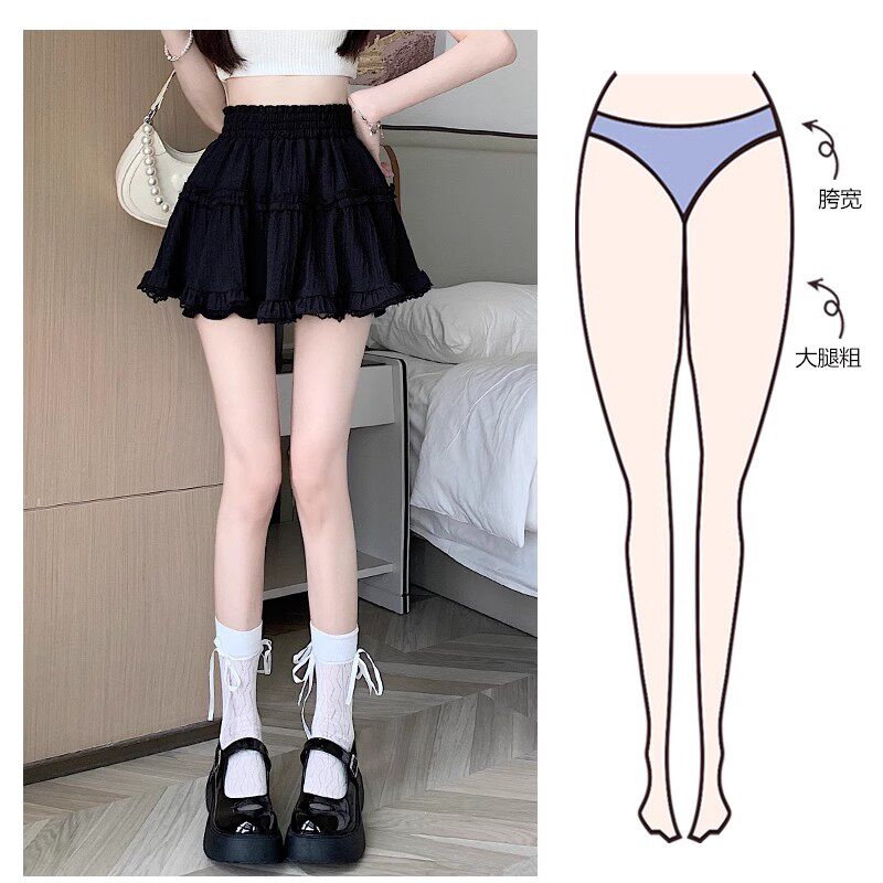 白色半身裙春装女款2025年新款蓬蓬裙短裙高腰A字裙裙子裤裙半裙